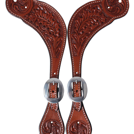 PC Spur Straps Oak Tooled Men