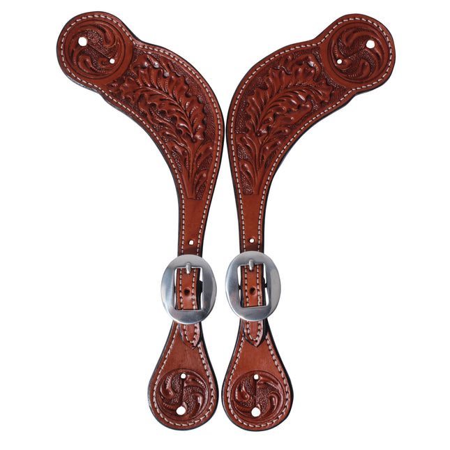 PC Spur Straps Oak Tooled Men