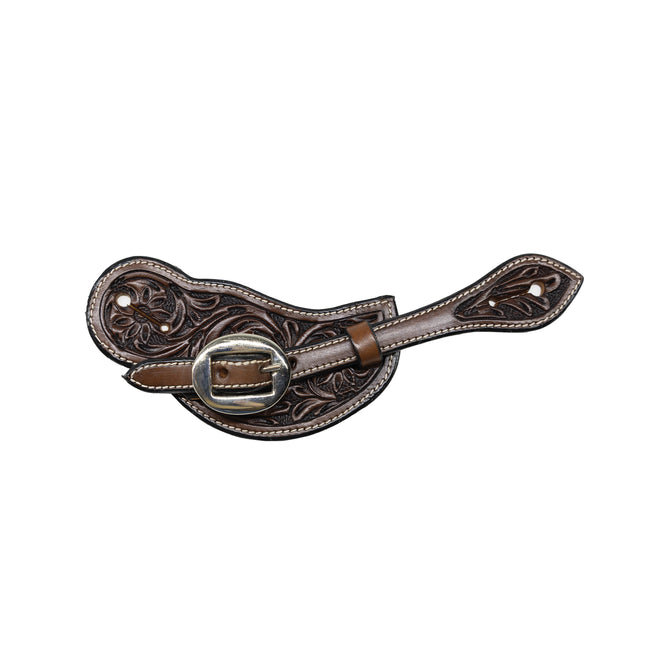 PC Spur Straps Chocolate Floral Buckaroo Men