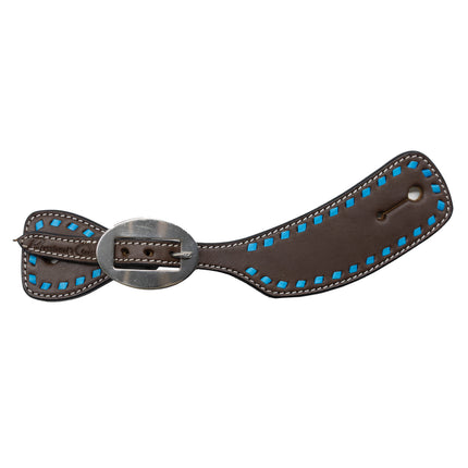 PC Spur Straps Turquoise Buckstitch