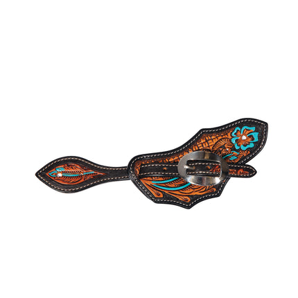 PC Spur Straps Buckaroo Black/Turquoise Ladies