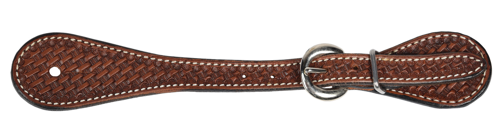 PC Spur Straps Sagebrush Basketweave Chestnut Ladies