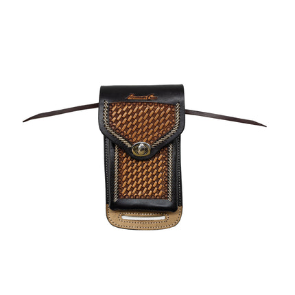Leather Phone Case - Laced Basket Stamp