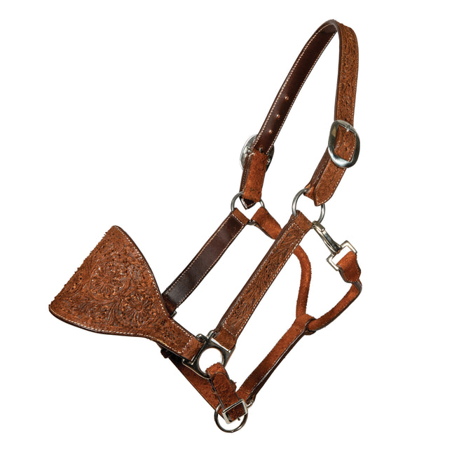 Professional's Choice Bronc Halter Chocolate Floral Roughout