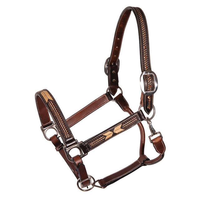Leather Halter Chocolate Arrowhead