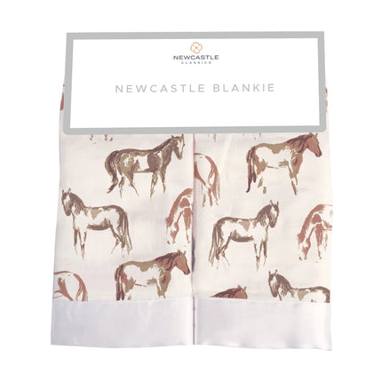 Wild Horse Bamboo Muslin Security Baby Blankie