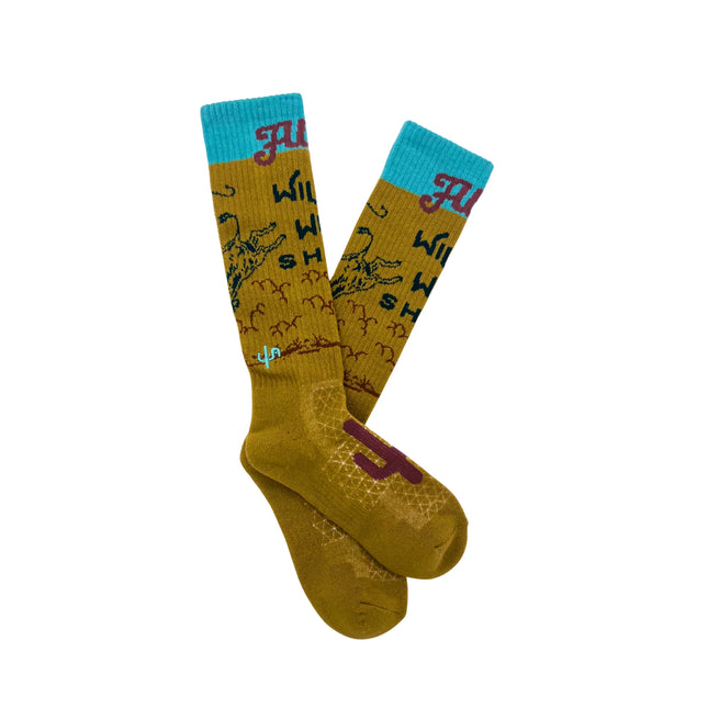 Lucky Chuck Cactus Alley - Wild West Show Tan Performance Boot Socks