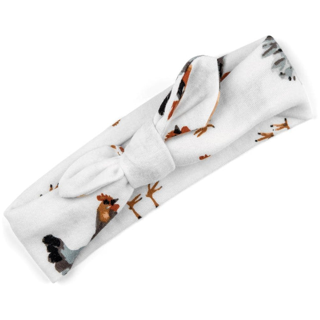 Chicken Organic Cotton Knotted Headband