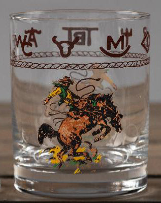 West Creation 14oz Whiskey Glass Bronco