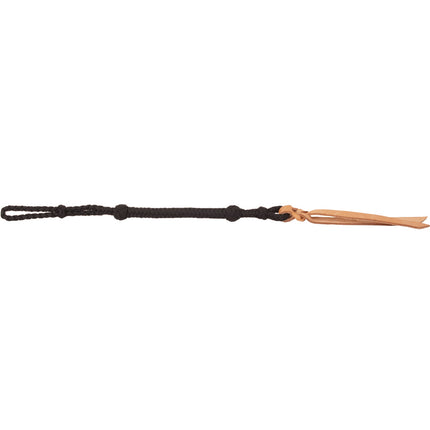 Nylon Braided Quirt w/Leather E