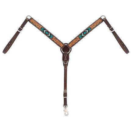 Weaver Breastcollar Turquoise Cross Beaded Pony