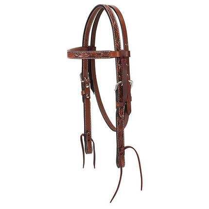 Weaver Headstall Carved Chestnut Pony