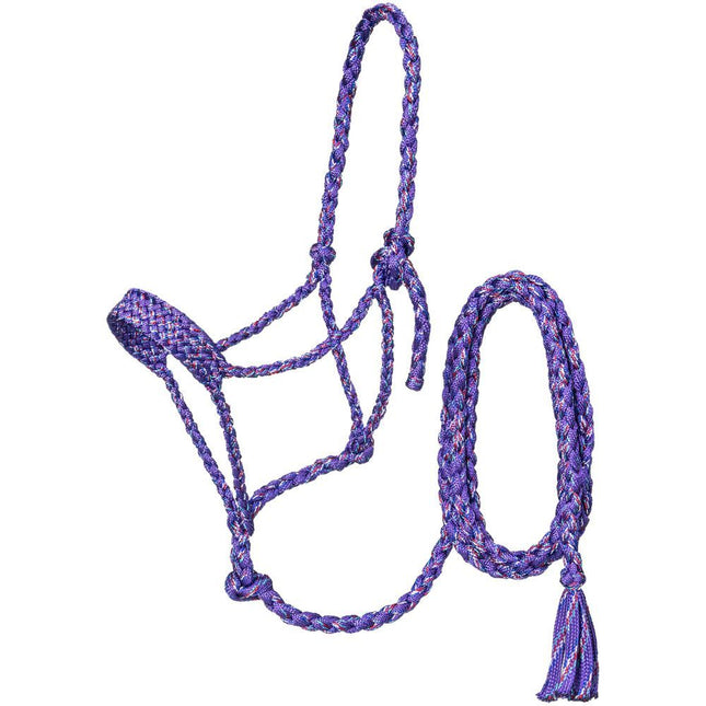 Tough1 Premium Mule Tape Halter with Lead Pony - Purple