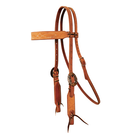 PC Gunslinger Browband 5/8" Natural Roughout