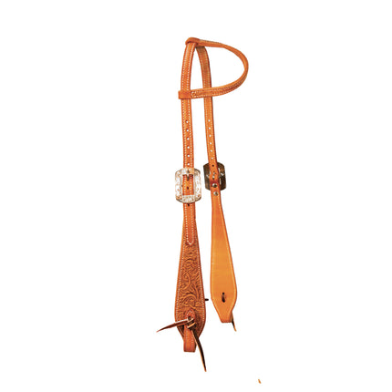 PC Headstall Single Ear Swell Cheek Floral/Natural