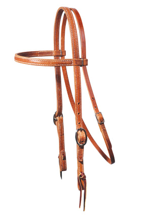 PC Headstall Browband Double & Stitched