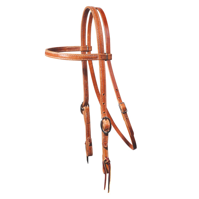 PC Headstall Browband Double & Stitched