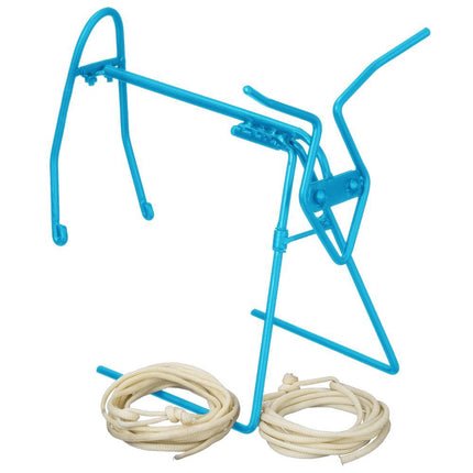 Tabletop Roping Dummy Turquoise with Two Ropes