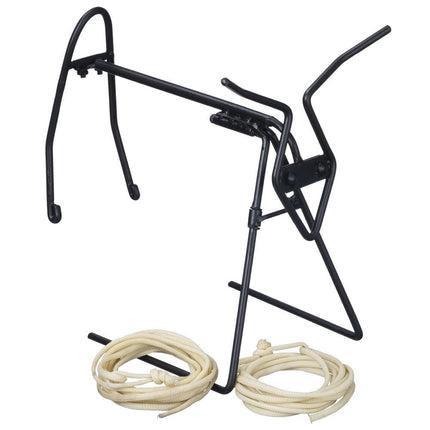 Tabletop Roping Dummy Black with Two Ropes