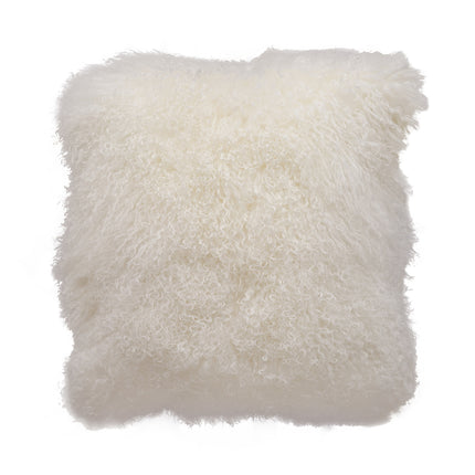 Tibetan Lamb Pillow 20" White