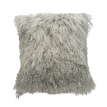 Tibetan Lamb Pillow 20" Ash Grey