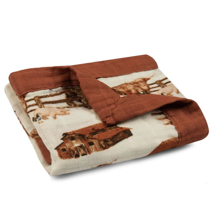 Homestead Mini Lovey Two-Layer Muslin Security Blanket