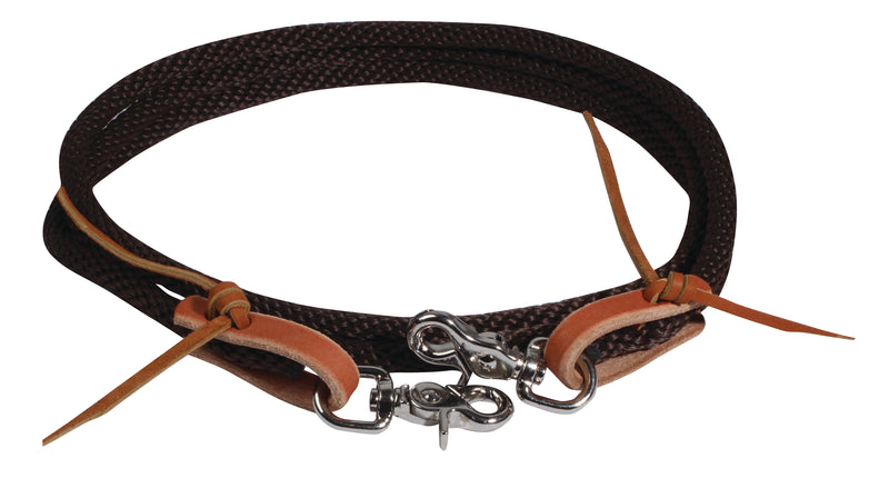 Professional's Choice Braided Roping Rein Chocolate