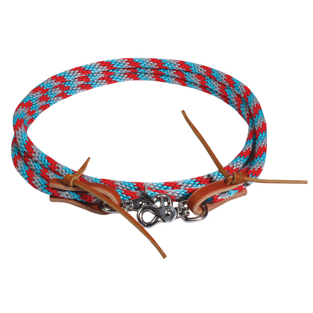 PC Roping Rein Red/Pacific Blue
