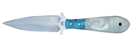 Whiskey Bent Knife Vaquero Dagger Pearl Agate