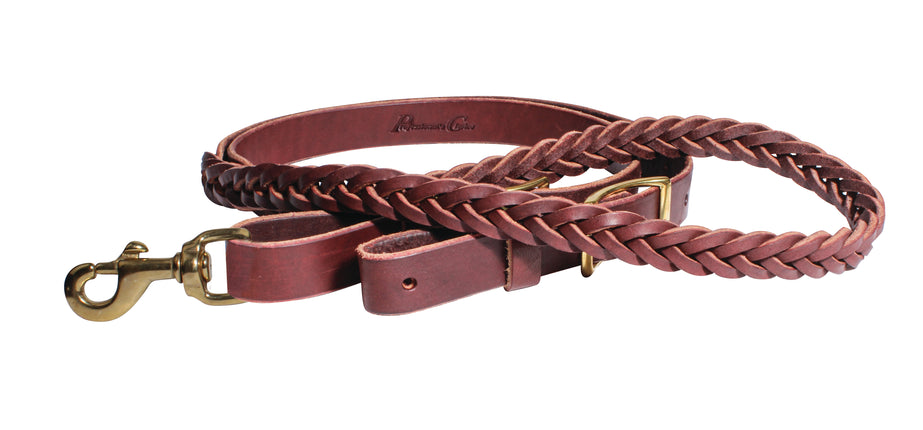 Professional's Choice 5-Plait Roping Reins Burgundy