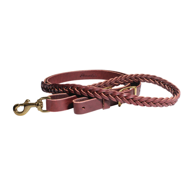 Professional's Choice 5-Plait Roping Reins Burgundy