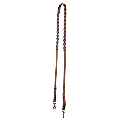 Professional's Choice Black Laced Rein 1/2" Pony