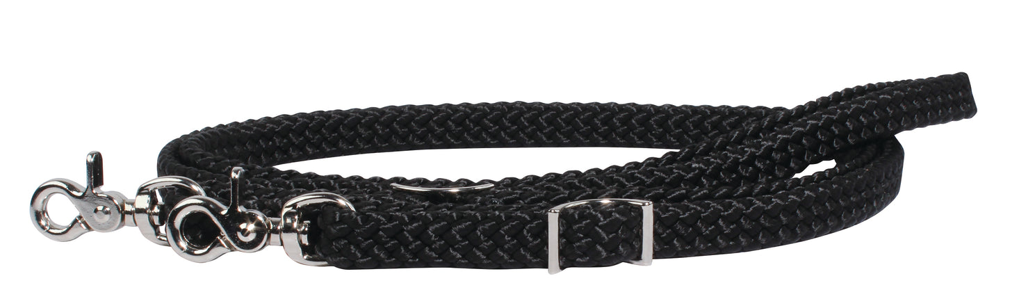 Professional's Choice Flat Braid Roping Rein Black