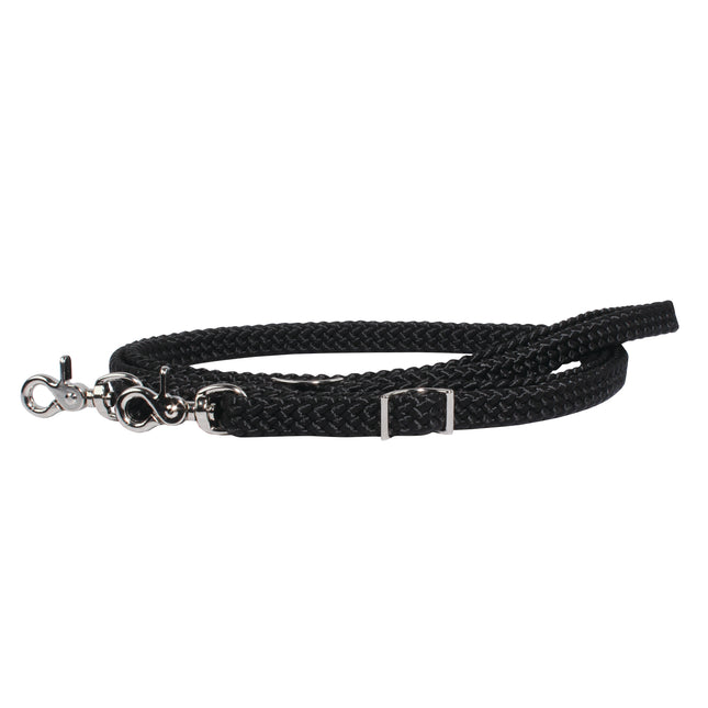 Professional's Choice Flat Braid Roping Rein Black
