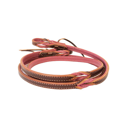 Pony Roping Rein w/ Twist Orchid/Burgundy