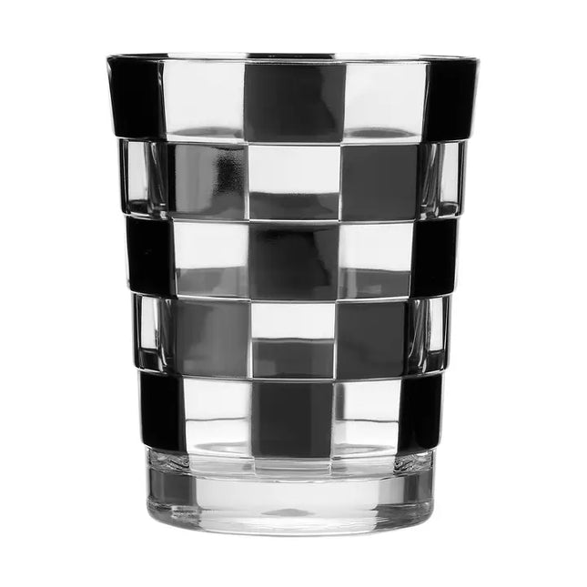 Black Check Acrylic Short