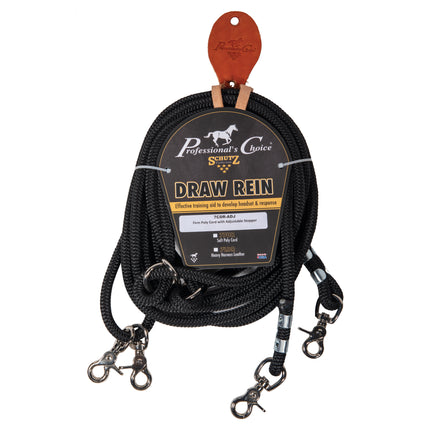 Professional's Choice Cord Draw Reins w/ Adjustable Stopper