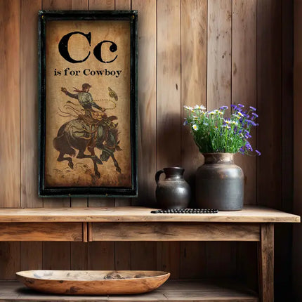 TM C is for Cowboy 18"x36" Large Rectangle