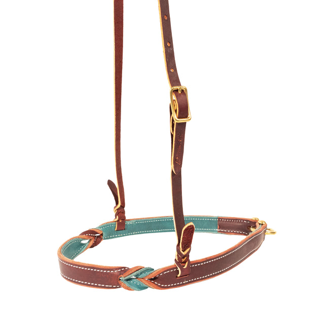 PC Noseband w/ Twist Emerald/Burgundy