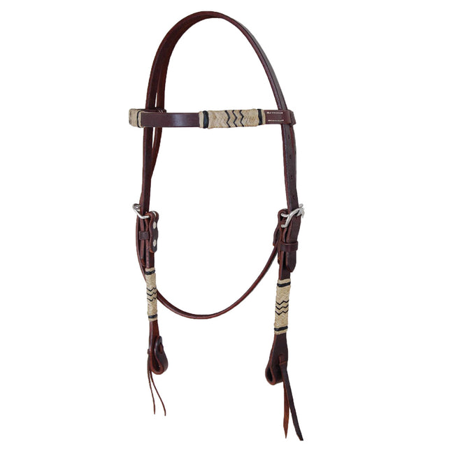 Oxbow Rawhide Braided Chocolate Browband Headstall