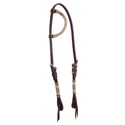 Oxbow Rawhide Chocolate Slip Ear Headstall