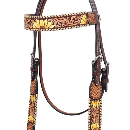 Rafter T Headstall Browband Sunflower