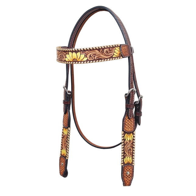 Rafter T Headstall Browband Sunflower