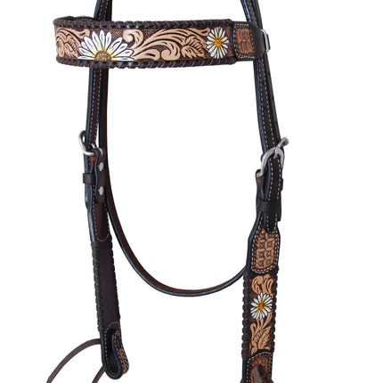 Rafter T Headstall Browband Daisy Collection