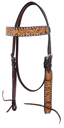Rafter T Floral & Sunflower Headstall Browband