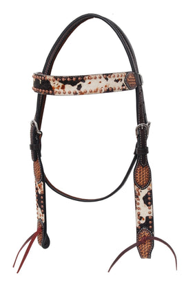 Rafter T Headstall Browband Peppered Hide