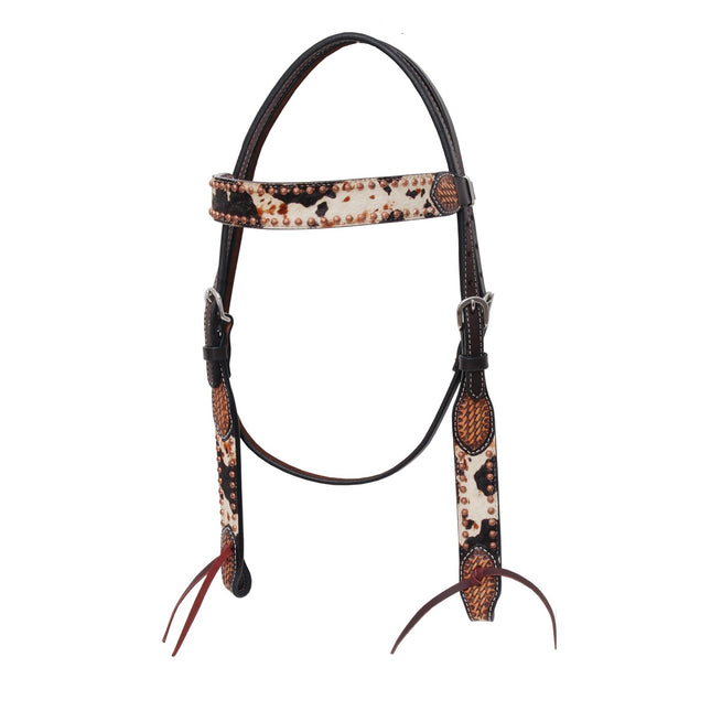 Rafter T Headstall Browband Peppered Hide