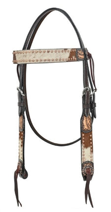 Rafter T Hair On Headstall Browband