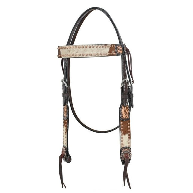 Rafter T Hair On Headstall Browband