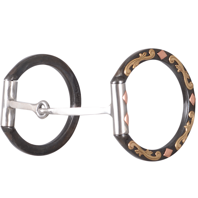 Cervi Diamond Dee Ring Floral Square Snaffle